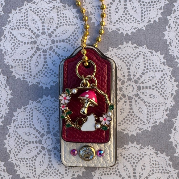 Coach Handbags - Coach Custom Hangtag Cat and Flowers